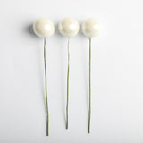 Maxbell 100 Pieces Mini Berries Artificial Foam Flower Fruit Stamens Decor White