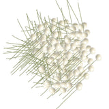 Maxbell 100 Pieces Mini Berries Artificial Foam Flower Fruit Stamens Decor White