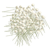 Maxbell 100 Pieces Mini Berries Artificial Foam Flower Fruit Stamens Decor White