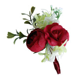 Maxbell Wedding Corsage Wrist Flower Wedding Supplies Photo Props Corsage red