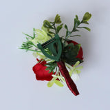 Maxbell Wedding Corsage Wrist Flower Wedding Supplies Photo Props Corsage red