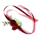 Maxbell Wedding Corsage Wrist Flower Wedding Supplies Photo Props Wrist red