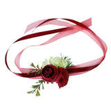 Maxbell Wedding Corsage Wrist Flower Wedding Supplies Photo Props Wrist red