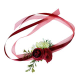 Maxbell Wedding Corsage Wrist Flower Wedding Supplies Photo Props Wrist red