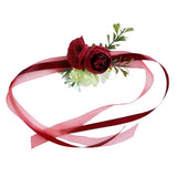 Maxbell Wedding Corsage Wrist Flower Wedding Supplies Photo Props Wrist red