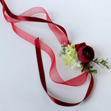 Maxbell Wedding Corsage Wrist Flower Wedding Supplies Photo Props Wrist red