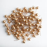 Maxbell 100 Pieces Artificial Berries Foam Flower Fruit Stamens DIY Supplies Gold