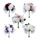 Maxbell Rustic Half Ball Wedding Bridal Artificial Flower Bouquet White