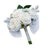 Maxbell Rustic Half Ball Wedding Bridal Artificial Flower Bouquet White