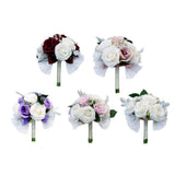 Maxbell Rustic Half Ball Wedding Bridal Artificial Flower Bouquet White