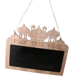 Max Eid Ramadan Wooden Hanging Blackboard Chalkboard Prayer Decoration Gifts