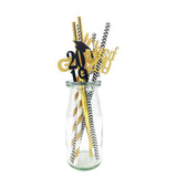 Max 12pcs Graduation Theme Disposable Drinking Straw Kids Party Tableware C