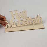Max Handcraft Eid Mubarak DIY Wooden Letter Muslim Home Decor Desktop Ornaments