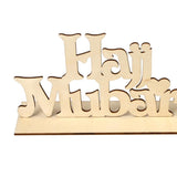 Max Handcraft Eid Mubarak DIY Wooden Letter Muslim Home Decor Desktop Ornaments