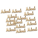 Max 15pc Wooden Eid Mubarak Party Supplies DIY Plaque Ramadan Decoration Pendant