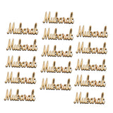 Max 15pc Wooden Eid Mubarak Party Supplies DIY Plaque Ramadan Decoration Pendant