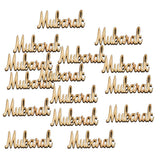 Max 15pc Wooden Eid Mubarak Party Supplies DIY Plaque Ramadan Decoration Pendant