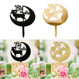 Max Eid Mubarak Acrylic Cake Topper Ramadan Party Cake Decor  Gold