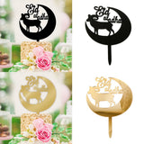 Max Eid Mubarak Acrylic Cake Topper Ramadan Party Cake Decor  Gold