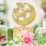 Max Eid Mubarak Acrylic Cake Topper Ramadan Party Cake Decor  Gold