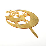 Max Eid Mubarak Acrylic Cake Topper Ramadan Party Cake Decor  Gold
