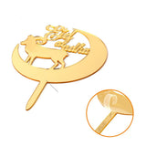 Max Eid Mubarak Acrylic Cake Topper Ramadan Party Cake Decor  Gold