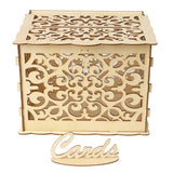 Max Hollow Out Wooden Wedding Card Box DIY Holiday Party Supplies Ornaments I