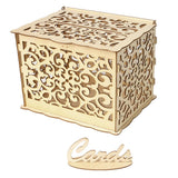 Max Hollow Out Wooden Wedding Card Box DIY Holiday Party Supplies Ornaments I