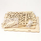 Max Hollow Out Wooden Wedding Card Box DIY Holiday Party Supplies Ornaments I
