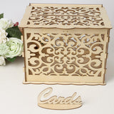 Max Hollow Out Wooden Wedding Card Box DIY Holiday Party Supplies Ornaments I