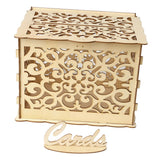 Max Hollow Out Wooden Wedding Card Box DIY Holiday Party Supplies Ornaments I