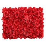 Max Silk Hydrangea Artificial Rose Flower Wall Wedding Background Red