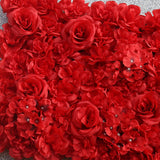 Max Silk Hydrangea Artificial Rose Flower Wall Wedding Background Red