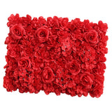Max Silk Hydrangea Artificial Rose Flower Wall Wedding Background Red