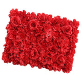 Max Silk Hydrangea Artificial Rose Flower Wall Wedding Background Red