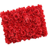 Max Silk Hydrangea Artificial Rose Flower Wall Wedding Background Red