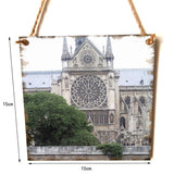Max Wood Notre Dame de Paris Decoration Wooden Hanging Plaque Sign  Style 2
