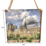 Max Wood Notre Dame de Paris Decoration Wooden Hanging Plaque Sign  Style 1