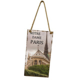 Max Hanging Wall Poster DIY Hanging Wooden Plaque Notre Dame de Paris Style 1