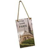 Max Hanging Wall Poster DIY Hanging Wooden Plaque Notre Dame de Paris Style 1