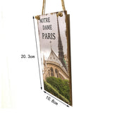 Max Hanging Wall Poster DIY Hanging Wooden Plaque Notre Dame de Paris Style 1