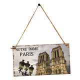 Max Hanging Wall Poster DIY Hanging Wooden Plaque Notre Dame de Paris Style 2