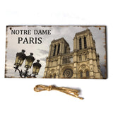 Max Hanging Wall Poster DIY Hanging Wooden Plaque Notre Dame de Paris Style 2