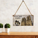 Max Hanging Wall Poster DIY Hanging Wooden Plaque Notre Dame de Paris Style 2