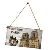 Max Hanging Wall Poster DIY Hanging Wooden Plaque Notre Dame de Paris Style 2