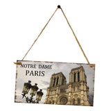 Max Hanging Wall Poster DIY Hanging Wooden Plaque Notre Dame de Paris Style 2