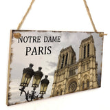 Max Hanging Wall Poster DIY Hanging Wooden Plaque Notre Dame de Paris Style 2