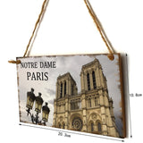 Max Hanging Wall Poster DIY Hanging Wooden Plaque Notre Dame de Paris Style 2