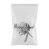 Max Stimulation Rose Flower Brooch Pin Wedding Corsage Pin White and Silver Gray
