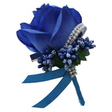 Max Stimulation Rose Flower Brooch Pin Wedding Corsage Pin Saphire